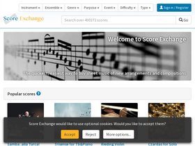 'scoreexchange.com' screenshot