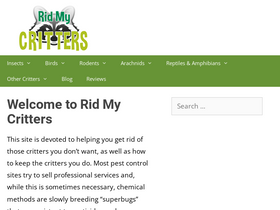 'ridmycritters.com' screenshot