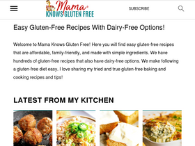'mamaknowsglutenfree.com' screenshot