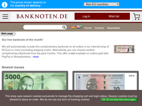 'banknoten.de' screenshot