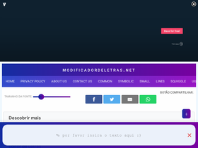 'modificadordeletras.net' screenshot