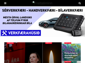 'frettatiminn.is' screenshot