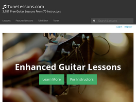 'tunelessons.com' screenshot