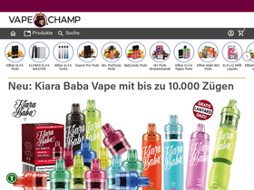 Vapechamp.de homepage screenshot