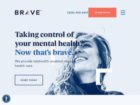 'bebravehealth.com' screenshot