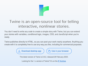'twinery.org' screenshot