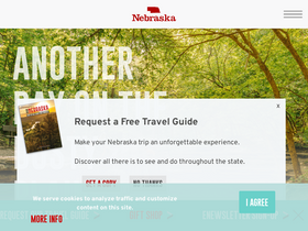 'visitnebraska.com' screenshot