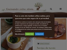 'cocinandoentreolivos.com' screenshot