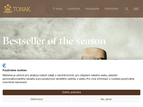 Tonak CZ homepage screenshot