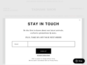 'tadashishoji.com' screenshot
