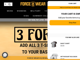 'forcewear.co.uk' screenshot