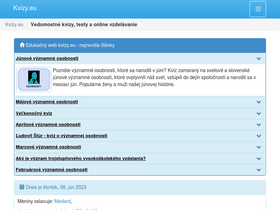 'kvizy.eu' screenshot