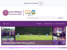 'du.ac.in' screenshot