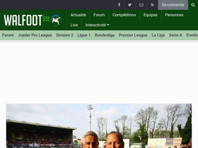 'walfoot.be' screenshot