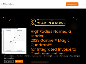 'highradius.com' screenshot