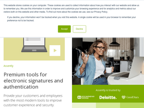 'assently.com' screenshot