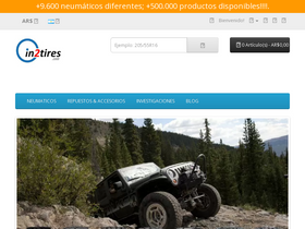 'in2tires.com' screenshot