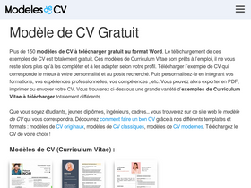 'modeles-de-cv.com' screenshot