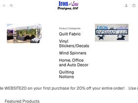 ironandlacedesigns.com homepage screenshot