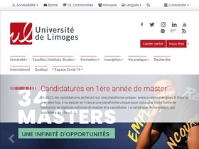 'unilim.fr' screenshot