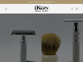 Ikonrazors homepage screenshot