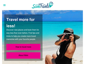 'shesavesshetravels.com' screenshot