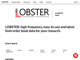 'lobsterdata.com' screenshot