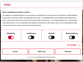 'cylinda.se' screenshot