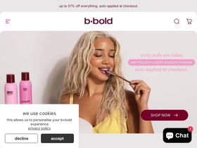 b·bold homepage screenshot