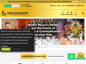 'gemstoneuniverse.com' screenshot
