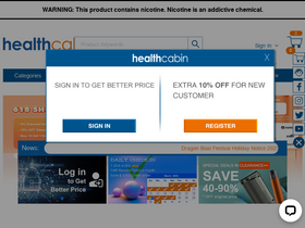 'healthcabin.net' screenshot