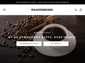 Kaffebiksen homepage screenshot