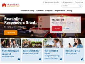'michigangasutilities.com' screenshot