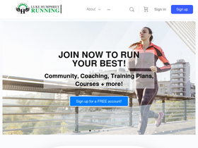 'lukehumphreyrunning.com' screenshot