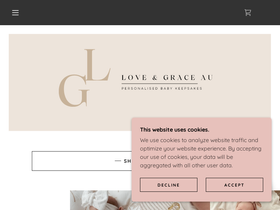 loveandgraceau.com homepage screenshot