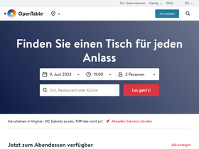 'opentable.de' screenshot