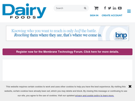 'dairyfoods.com' screenshot