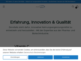 Zenvitalis homepage screenshot