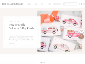 'thegingerhome.com' screenshot