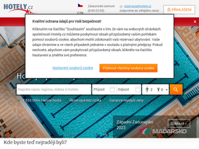 'hotely.cz' screenshot