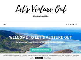 'letsventureout.com' screenshot