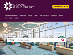 'spokanelibrary.org' screenshot