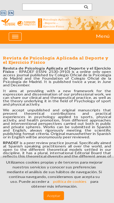 revistapsicologiaaplicadadeporteyejercicio.org