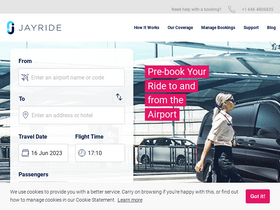 'jayride.com' screenshot