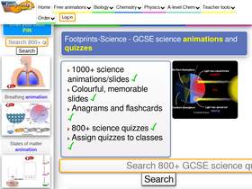 'footprints-science.co.uk' screenshot