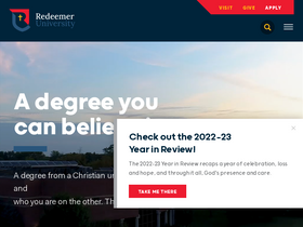 'redeemer.ca' screenshot