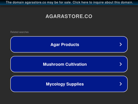 agarastore.co homepage screenshot