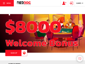 'reddogcasino.com' screenshot