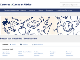 'carreras-cursos-en-mexico.com' screenshot