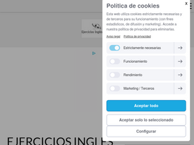 'ejerciciosinglesonline.com' screenshot